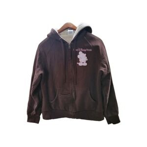 Disney Parks Disneyland 55th Anniversary Sherpa Lined Hoodie Jacket Womens Mediu